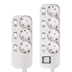 Innol 獨立開關3插延長線 1.5m+獨立開關5開4插延長線 2.5m BOM516, 1套