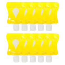 The Flow Company 便攜式化妝品軟管分裝瓶 黃色水滴 28~30ml, 10個