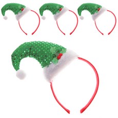 LivingDA 魯道夫髮箍, 亮片錐形帽綠色, 4個