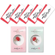 透映 康乃馨愛心胸針 2款 + 書法3折永遠感謝現金信封 5入, 混色, 1套