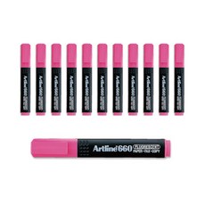 Artline 螢光筆 EK-660, 植物粉紅色, 12個