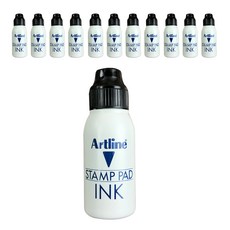 Artline 印章墨水 50ml ESA-2N, 黑色的, 12個