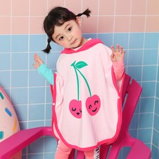 Lala Amang 童款櫻桃印花披肩沙灘巾