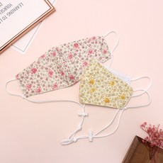 兒童涼感網布圓點花紋口罩含掛繩 2入