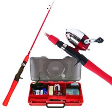 BATTLE FISHING All-in-one 1.2m 路亞釣魚套組, 紅色