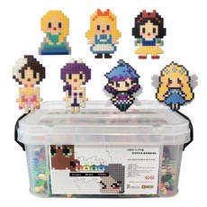 積木世界 趣味遊戲大容量彩色奈米積木多合一 第2彈 公主仙女組合包 + 基本圖案7件組, 混合色, 1個