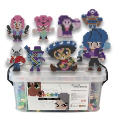 Brick World 敲敲樂 大容量彩色奈米積木 第4彈全方位套組 + 6款基本圖案 + 8款附加圖案組, 混合色