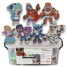 積木世界 趣味積木 大容量彩色奈米積木 第四彈全效合一包 + 34種圖案 + 彩色奈米積木800p套組, 混合色, 1個