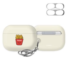 TRYCOZY 設計食物系列 AirPods Pro 硬殼保護套 + 防鐵粉貼紙, 單一商品, 馬鈴薯, 1個