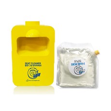 모닝듀 좌변기 시트클리너 디스펜서 옐로우 + 리필 800ml, 1세트