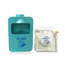 모닝듀 좌변기 시트클리너 디스펜서 민트 + 리필 800ml, 1세트