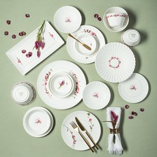 한국도자기 로즈데이 4인 홈 식기세트 24p, 혼합색상, 식기 10종