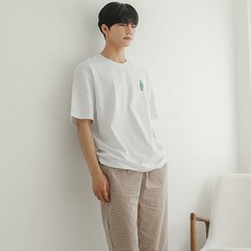 글램공감 남녀공용 통기성 순면 스몰체크 9부 파자마바지