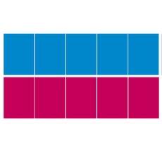 Daewon Woodboard 彩色EVA泡棉 2T 490 x 330 mm, 10個, 藍色, 紅色