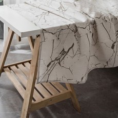 Market Pio 廚房大理石感餐墊, 白色, 90 x 90 cm