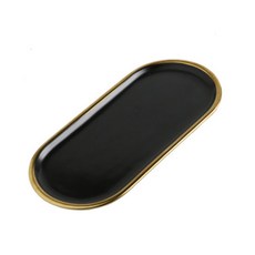 Market Pio 廚房大理石高級圓形托盤 S, 黑色, 1個