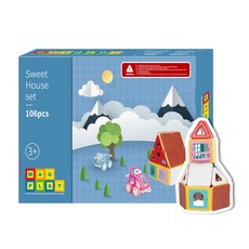 MAGPLAY 磁鐵塊 Sweet House Set 106p 兼容其他 Macplay 產品, 混色