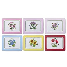 PORTmeIRION 波特玫琳恩 Botanic Garden Terrace 餐墊6件組, 混合色, 中(33 x 25 cm), 1套