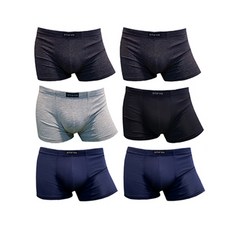 INTARSIA 男性用 0917 純棉內褲頭四角褲 + 灰色 + 海軍藍 + 深灰色 + 黑色 + 隨機出貨 2件