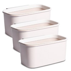 壁掛式廚餘垃圾桶 3入, 奶油