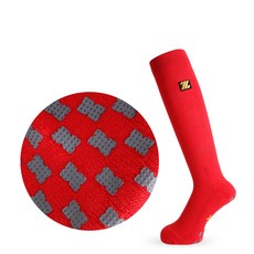 ZETT 雙面防滑棒球襪 BSK-200, 紅色的, 1雙
