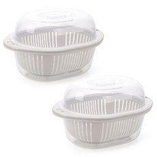 Block Mart廚房餐具收納瀝水乾燥架 2個, 奶油色