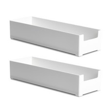 블럭마트 플라스틱 주방 서랍장 정리함 대형, 화이트, 2개