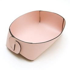 Market Pio 多功能皮革收納籃, 粉紅色, 1個