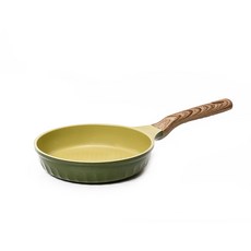 FOURSEASONS 인덕션 올리브그린 우드 프라이팬, 20cm, 1개