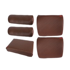 아트로마 Xing 퀼트 메모리폼 목쿠션 2p + 등쿠션 2p + 팔쿠션, 브라운, 1개