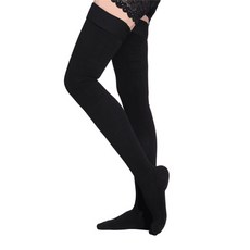 Husperft小腿大腿型壓力絲襪 黑色 SA150, 1個