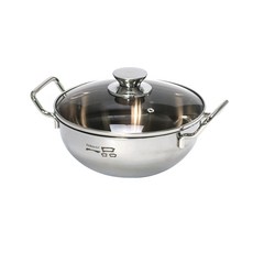 Kitchen-Art 電磁爐適用一品系列不鏽鋼附蓋雙耳湯鍋, 混色, 20cm, 1個