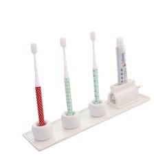 Grande Cosmetic 陶瓷素色陶瓷牙刷架5件組, 混色, 1套