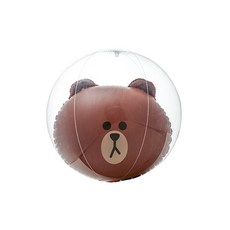 LINE FRIENDS 人物透明沙灘球, 棕色的