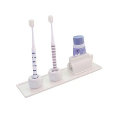 Grande Cosmetic 陶瓷素色陶瓷牙刷架 4件組, 混合顏色, 1套