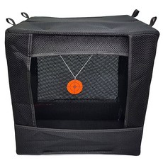 軍事求生黑色網狀收納盒+減震網+鋼圓靶+靶標貼+線+紮帶套組, 混色, 1套