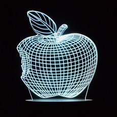 홈마인 LED 3D a good many others 시리즈 무드등 J3 type, J305 사과