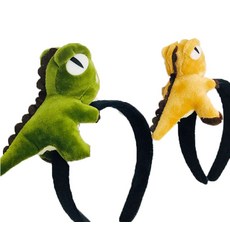 常備倉庫恐龍玩偶娃娃髮箍 2種組, 棕色 + 綠色, 1套