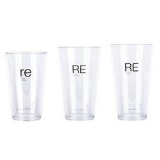 TEASCAFE 透明塑料杯RE系列3件套, 1組