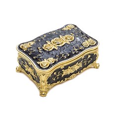 The Flow Company 歐式復古盒裝牙籤筒 金色 + 海軍藍, 1個