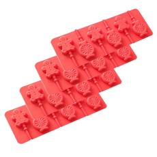 矽膠棒棒糖薑餅人烘焙模具 6, 單色, 4個