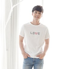 monfimafi 男款Love縫線短袖T恤