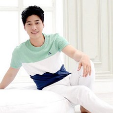 monfimafi 男款3線拼色T恤