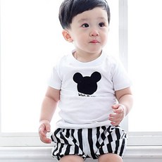 monfimafi 孩童圖案印花短袖T恤