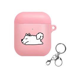 아이무이 코자 스탠드 에어팟 케이스 + 키링, 포메라이언, 1개