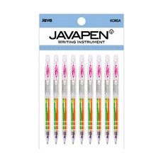 JAVAPEN Neon3 Gel 3色原子筆 0.5mm, 橘色, 萊姆綠, 紫色, 9個