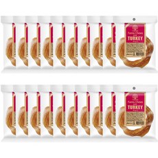 더내추럴 강아지 퍼니츄 건조간식 링 S, 혼합맛(칠면조/닭고기/소힘줄), 13g, 20개