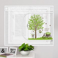 dashop 窗戶型拉鍊式高級蚊帳 + 魔鬼氈膠帶 6p + 開口固定磁鐵 4p, 綠色香氣(蚊帳), 隨機出貨(磁鐵)