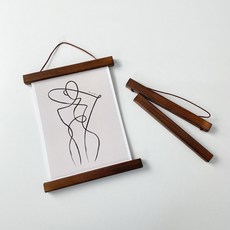 Kate Garden 懸掛式木框相框 4入, 胡桃木