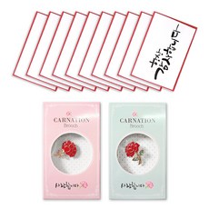 2Youngdesign 2個康乃馨愛心胸針+留言書法卡10p, 永遠感謝你, 1套